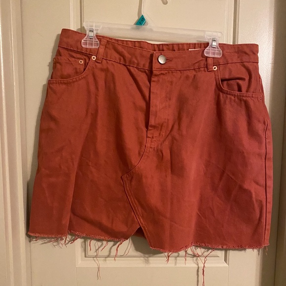 ASOS rust denim pelmet skirt - Picture 2 of 5